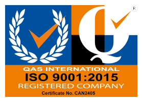 GAS Internal ISO 9001:2015 Registered company seal
